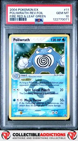 2004 Pokemon Ex Fire Red & Leaf Green #11 Poliwrath Rev.Foil PSA 10 - Image 1
