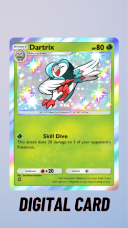 Dartrix Shiny Mega Rising Pokemon TCG Pocket Trade 1 Star? (English) - Image 1