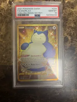 Snorlax 224/198 Chilling Reign Pokemon PSA 10 Gem Mint Gold Secret Rare - Image 1