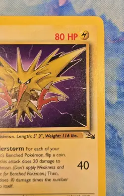 Zapdos 30/62 Fossil Non-Holo LP - WOTC English Pokemon TCG - Image 4