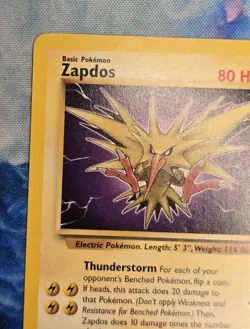 Zapdos 30/62 Fossil Non-Holo LP - WOTC English Pokemon TCG - Image 5