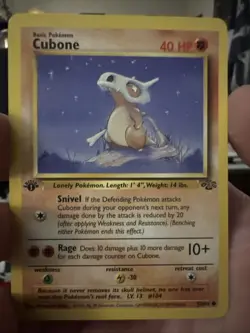 Pokemon TCG Cubone Jungle Card 50/64 Regular Common 1st Edition - Image 1
