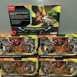 Pokemon Trading Cards Incineroar ex Torterra ex Special Collection Box LOT OF 5 - Image 2