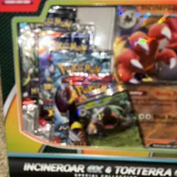 Pokemon Trading Cards Incineroar ex Torterra ex Special Collection Box LOT OF 5 - Image 4