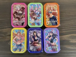ONE PIECE CARD GAME Mini-tin Pack Set vol.2 Japanese Version 6-Tin Set Sealed - Image 1