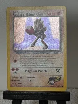 Rockets Hitmonchan Gym Heroes Trading Card 11/132 Holo 2000 LP - Image 2