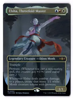 Elsha, Threefold Master NM* FOIL BORDERLESS Tarkir: Dragonstorm 0002 -UnltdCards - Image 1
