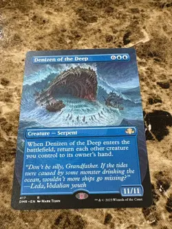 DENIZEN OF THE DEEP Magic the Gathering MTG Dominaria Remastered Borderless - Image 1