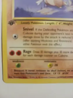 Pokemon TCG Cubone Jungle 50/64 Regular 1st Edition Common - Image 5