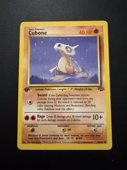 POKEMON TCG CUBONE 50/64 JUNGLE 1ST EDITION COMMON!! - Image 1