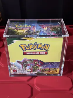 Pokemon Evolving Skies 36 Factory Sealed Packs In Booster Box Plus Acrylic Case - Image 1