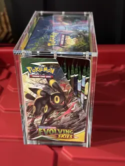 Pokemon Evolving Skies 36 Factory Sealed Packs In Booster Box Plus Acrylic Case - Image 3