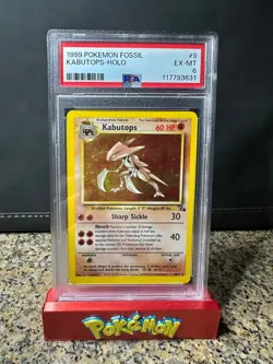 PSA 6 Kabutops 9/62 Fossil Holo Pokemon TCG Ex Mint Rare - Image 1