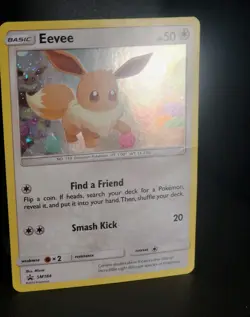 Pokemon Eevee SM184 - Black Star Holo Promo - Sun & Moon SWIRL DMG *SEE PICTURES - Image 4