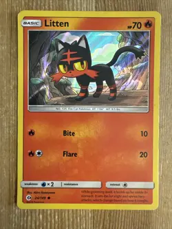 Litten - 24/149 ~ Alternate Holo Promo ~ MP Pokemon Sun And Moon - Image 1