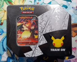 2021 Pokemon Celebrations Lance’s Charizard V Tin Big 25th Anniversary - Sealed - Image 1