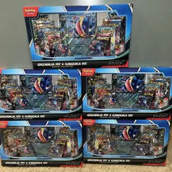 LOT OF 5 Pokemon TCG Greninja & Kingdra ex Special Collection Box (FORTY PACKS) - Image 1
