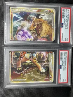 Pokemon Entei & Raikou Legend Holo HGSS Unleashed PSA 7 Ultra Rare #90&91 - Image 1