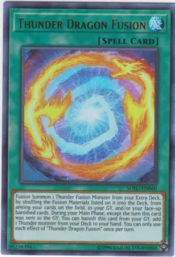 Yugioh! LP Thunder Dragon Fusion - SOFU-EN060 - Ultra Rare - Unlimited Edition L - Image 1