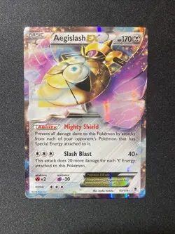 AEGISLASH EX 65/119 Ultra Rare XY Phantom Forces Pokemon Card Near Mint - Image 1
