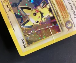 Pokemon Neo Genesis Pichu Holo Card 12/111 Unlimited Damaged See Pics - Image 3