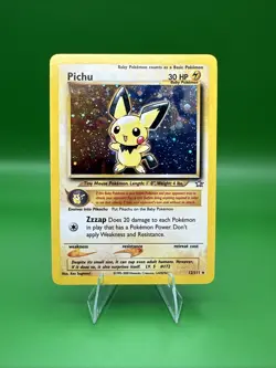 Pokemon Pichu TCG Neo Genesis Holo Rare Card 12/111 Swirl NM WOTC Vintage Rare! - Image 1