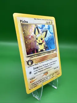 Pokemon Pichu TCG Neo Genesis Holo Rare Card 12/111 Swirl NM WOTC Vintage Rare! - Image 2