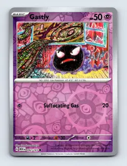 Gastly SV: Scarlet & Violet 151 Common Reverse Holo 092/165 NM/LP Pokemon Cards - Image 1