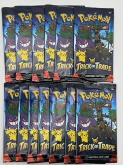 13 Packs Pokemon TCG Trick or Trade Booster Packs 2024 Halloween Card Lot Bundle - Image 1