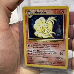 Pokemon Base Set Unlimited Ninetales 12/102 Holo Rare Vintage Pokemon Card LP - Image 2