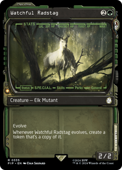 Watchful Radstag (Showcase 335) FOIL Fallout NM Rare MAGIC MTG CARD ABUGames - Image 1
