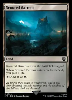 Hero Deal, English - 4 x MTG Scoured Barrens Commander: Lord of the Rings: Tales - Image 1