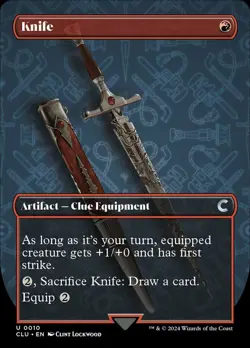 Hero Deal, English - 4 x MTG Knife - Borderless Ravnica: Clue Edition - Image 1