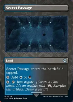 Hero Deal, English - 4 x MTG Secret Passage - Borderless Ravnica: Clue Edition - Image 1