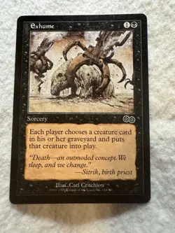 MTG - Exhume - Urza's Saga - LP - #134 - Free Shipping! - Image 1