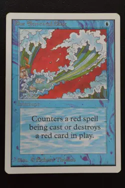 Magic The Gathering MTG BLUE ELEMENTAL BLAST Unlimited Edition LP Lightly Played - Image 1