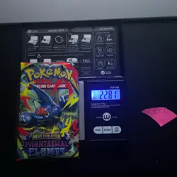 EXTREMELY HEAVY Pokemon Phantasmal Flames - Factory Sealed Booster Pack (22.81g) - Image 1