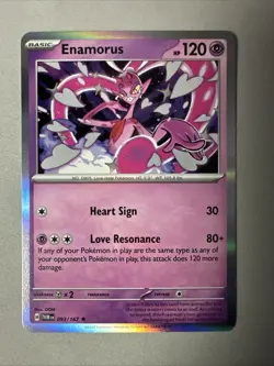 Pokemon TCG * SV Twilight Masquerade * 93/167 Enamorus Holo Rare * FRESH PK - Image 1