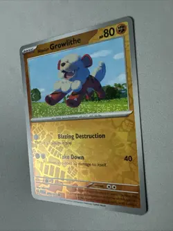 Pokemon TCG * SV Twilight Masquerade * 99/167 Hisuian Growlithe REVERSE HOLO NM - Image 2