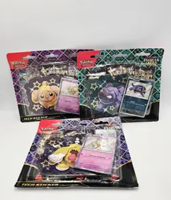 Pokemon Paldean Fates Tech Sticker Collection SET of 3 BRAND NEW - FULL Art Set - Image 1
