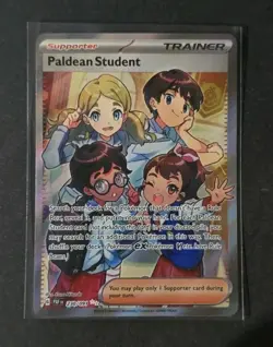 Pokemon TCG Scarlett & Violet Paldea Fates Paldean Student 230/091 Full Art - Image 1