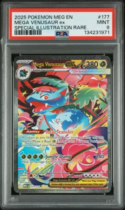2025 Pokemon Mega Evolution Venusaur EX Special Illustration Rare PSA 9 - Image 1