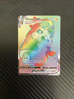 Morpeko VMAX Rainbow Secret Rare 204/202 Sword & Shield Pokemon TCG Near Mint - Image 1