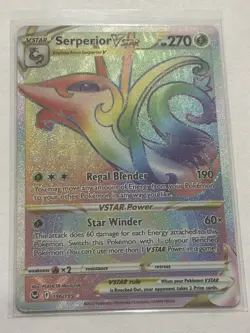 Pokemon Serperior Vstar 196/195 Silver Tempest Rainbow Secret Rare Near Mint 1 - Image 1