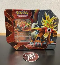 Pokemon Paradox Destinies Tin-Gouging Fire ex Tin w/5 Booster Packs New/Sealed - Image 1