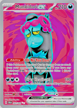 Pokemon TCG Munkidori EX 083/064 Shrouded Fable Full Art Ultra Rare Holo - Image 1