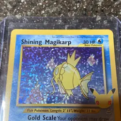Pokemon Celebrations Shining Magikarp 66/64 Holo Rare 25th Anniversary NM - Image 3