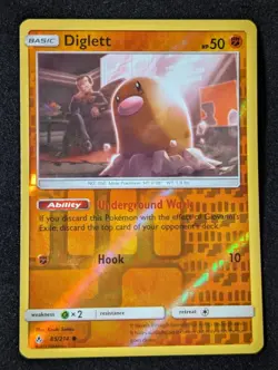 Diglett 85/214 - SM Unbroken Bonds Reverse Holo LP Pokemon TCG - Image 1