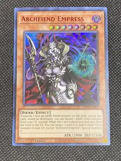 YuGiOh! - Archfiend Empress LDS3-EN007 Ultra Rare (RED) 1st Edition Near Mint - Image 1