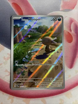 Paldean Wooper 102/094 PFL Illustration Rare Phantasmal Flames Pokemon Card NM - Image 1